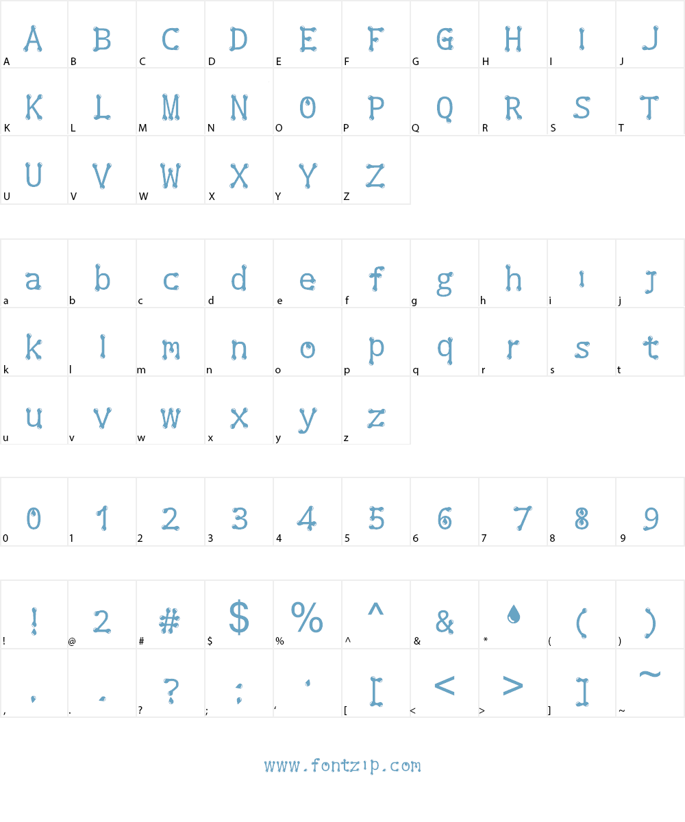 Choco Shop Font Character